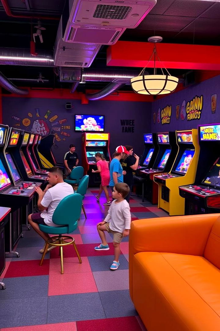 Family Arcade and Video Zone - 22 Basement Game Room Ideas