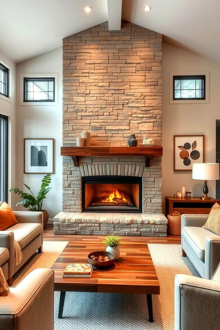 Family Centric Designs for Gatherings - 22 Double-sided Fireplace Ideas