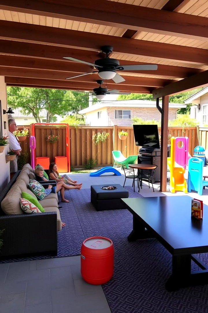 Family Friendly Entertainment Zone - 22 Outdoor Living Room Ideas