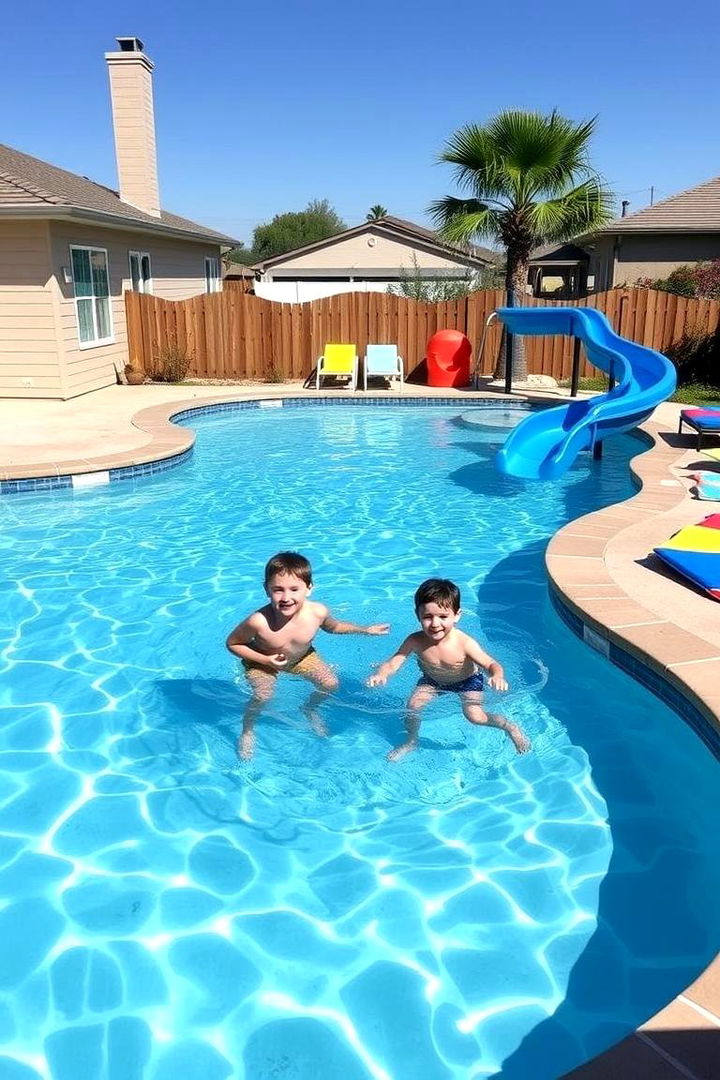 Family Friendly Fun Pool - 22 Backyard Pool Ideas