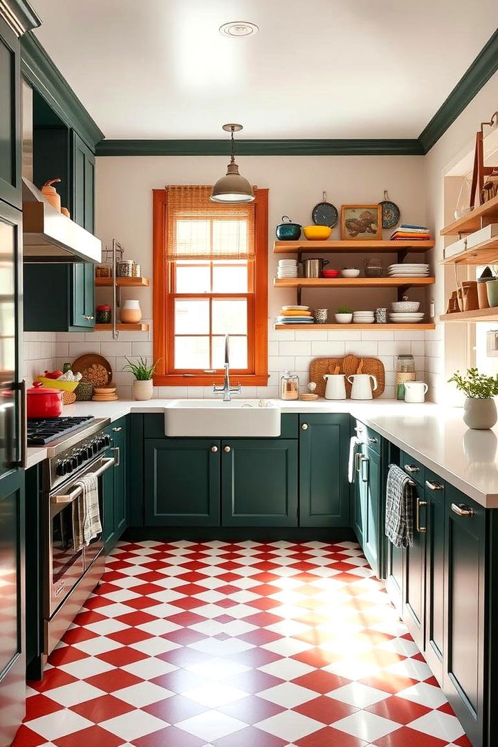 Family Friendly Functional Spaces - 22 Kitchens With Checkered Floors