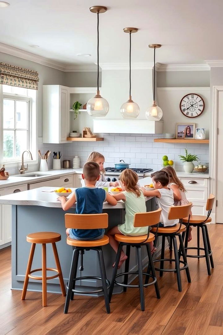 Family Friendly Open Space - 22 Breakfast Bar Ideas