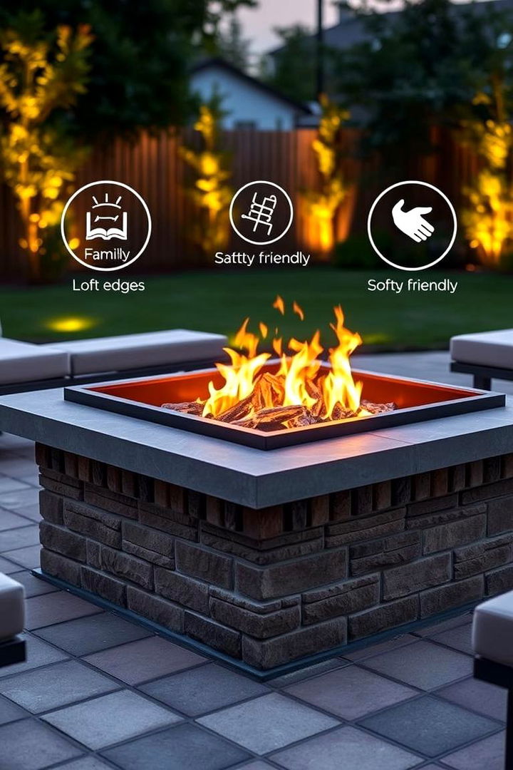 Family Friendly Safe Square Fire Pit - 22 Square Fire Pit Ideas