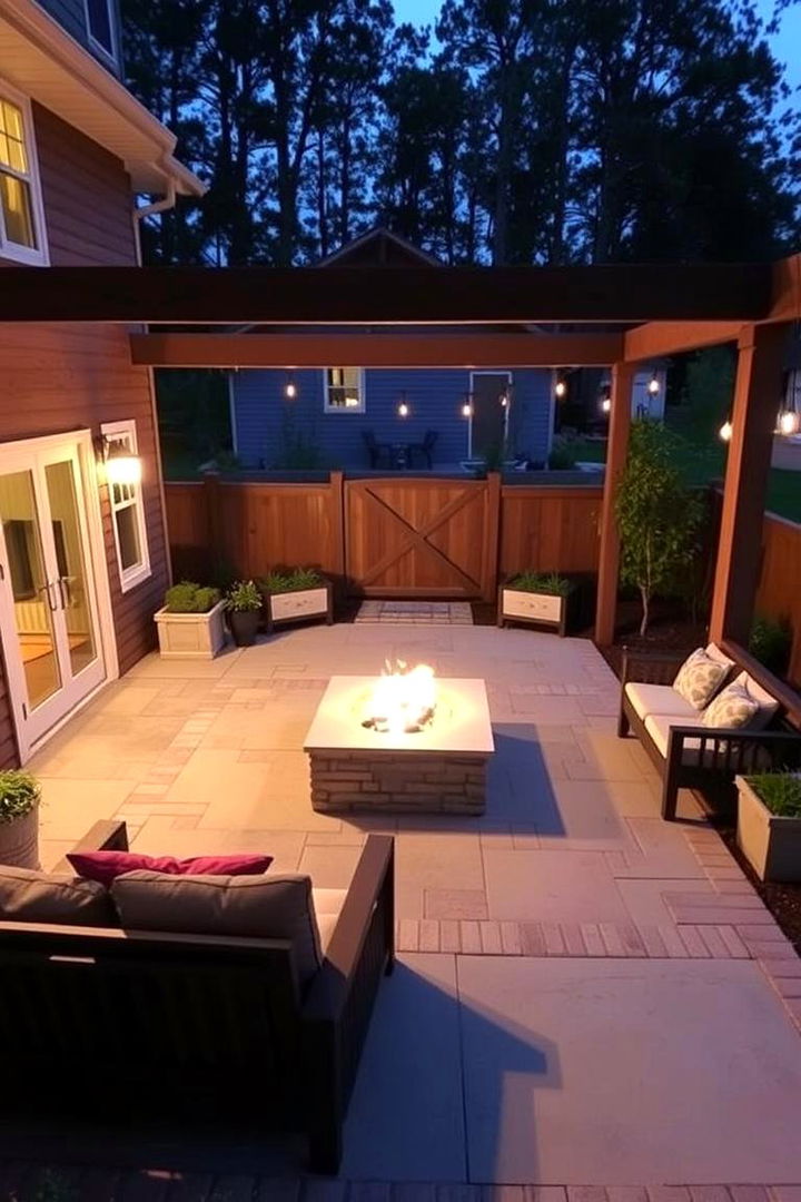 Family Gathering Hub - 22 Concrete Paver Patio Fire Pit Ideas