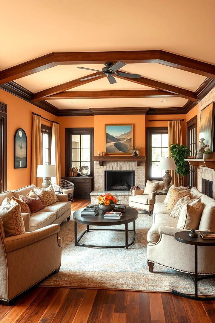 Family Room Comforting Warm Palette - 22 Warm Color Palettes for Every Room in the House