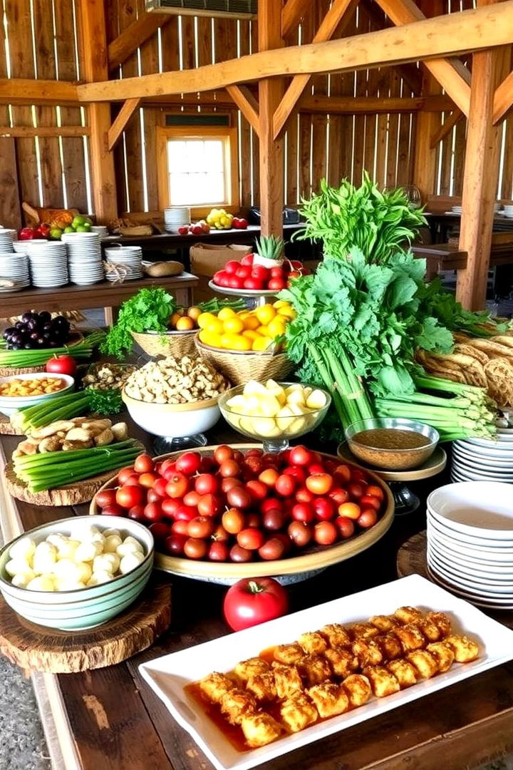 Farm Fresh Catering Touches - 22 Barn Wedding Ideas