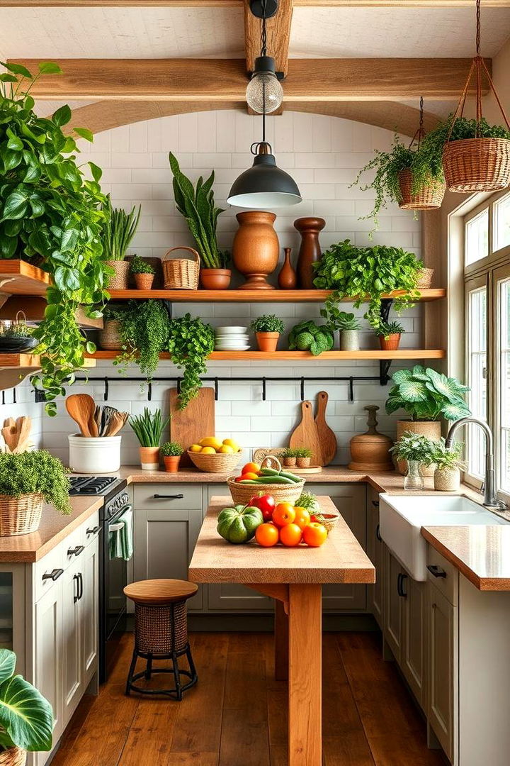 Farm to Table Inspired Setup - 22 Open Shelving Kitchen Ideas