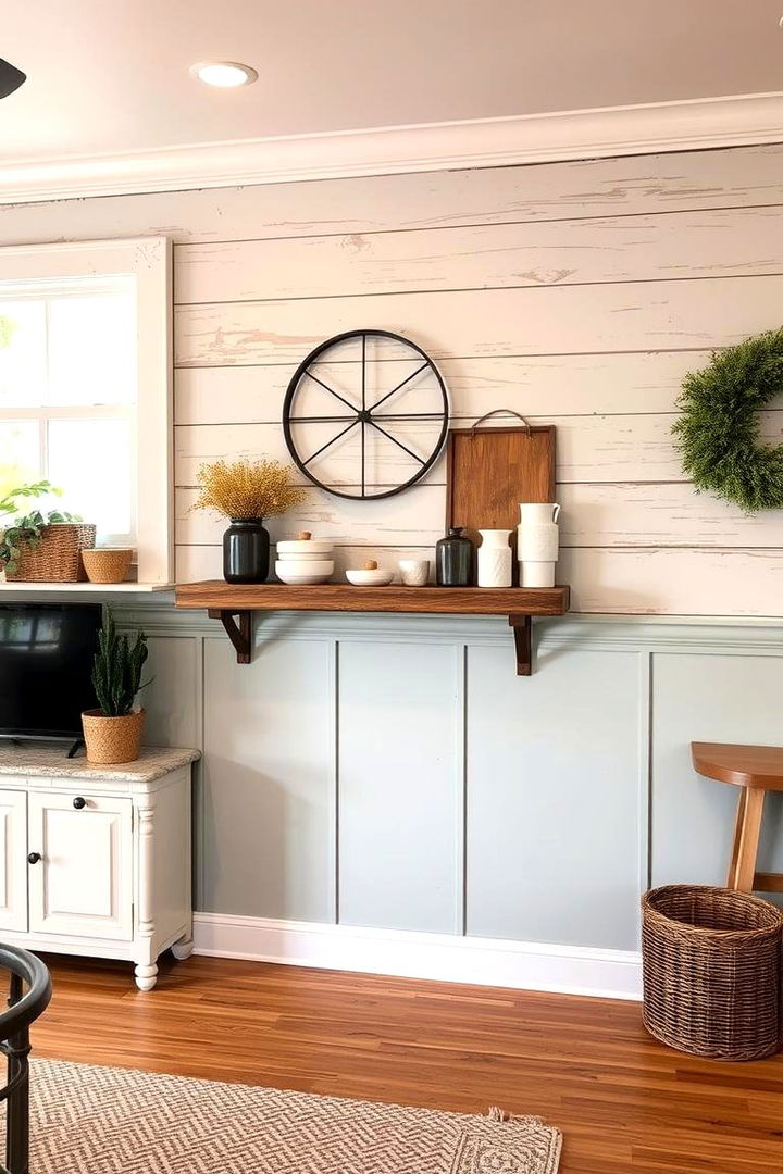Farmhouse Charm - 22 Kitchen Accent Wall Ideas