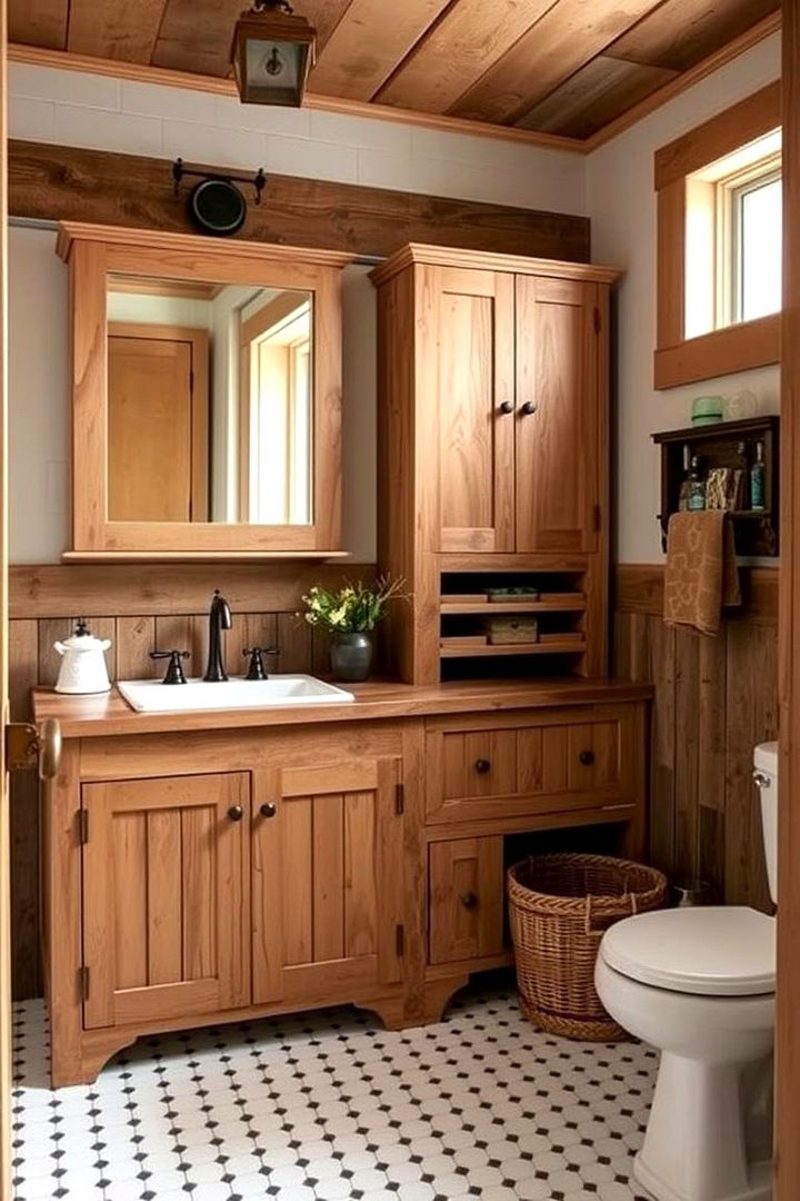 Farmhouse Charm - 22 Vintage Bathroom Ideas