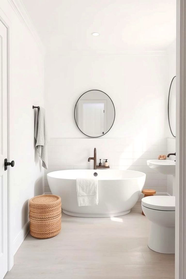 Farmhouse Chic Minimalism - 22 Farmhouse Bathroom Ideas
