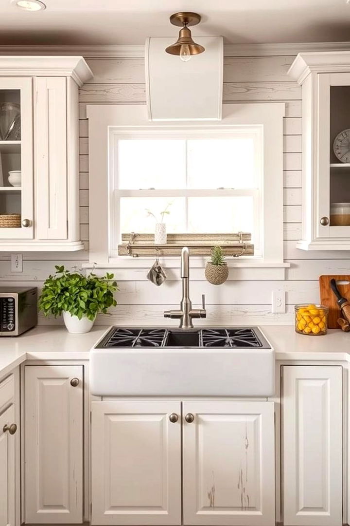 Farmhouse Chic Shiplap - 22 Shiplap Backsplash Ideas for Your Kitchen