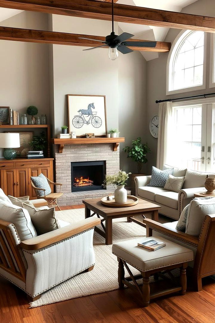 Farmhouse Chic Vibes - 22 Country Living Room Ideas