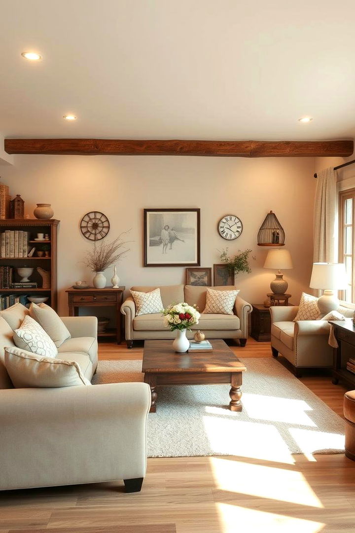 Farmhouse Comfort and Warmth - 22 Beige Living Room Ideas