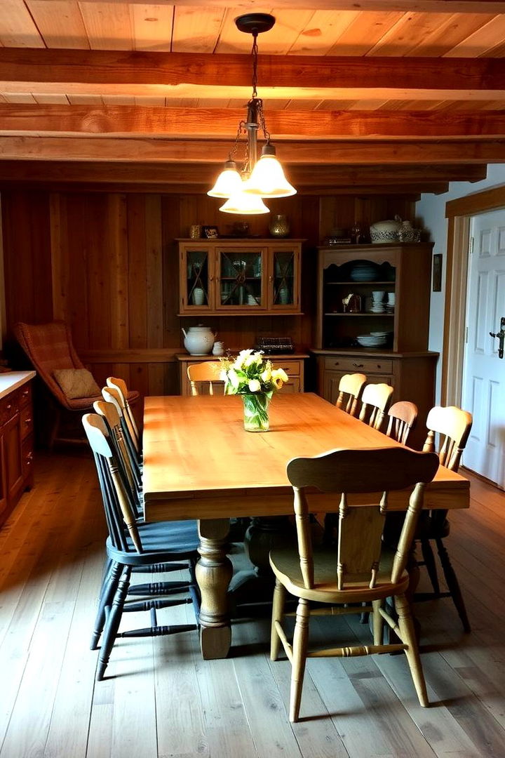 Farmhouse Dining Area - 22 Farmhouse Kitchen Ideas