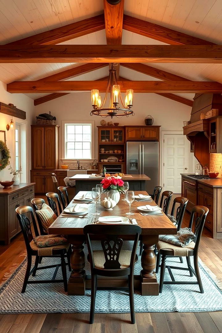 Farmhouse Dining Spaces - 22 Tuscan Kitchen Design Ideas