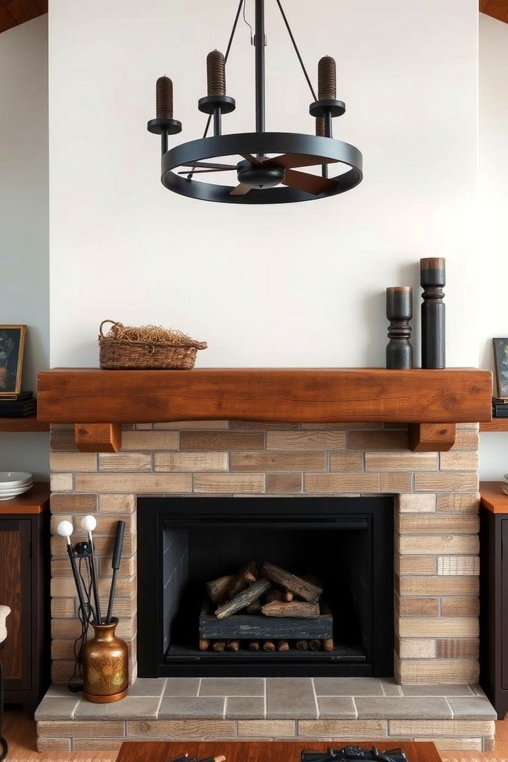 Farmhouse Industrial Mix - 22 Farmhouse Fireplace Ideas