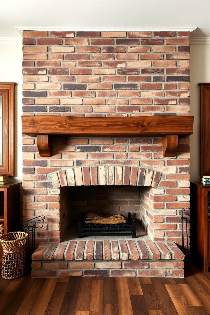 Farmhouse Inspired Design - 22 Rustic Brick Fireplace Ideas