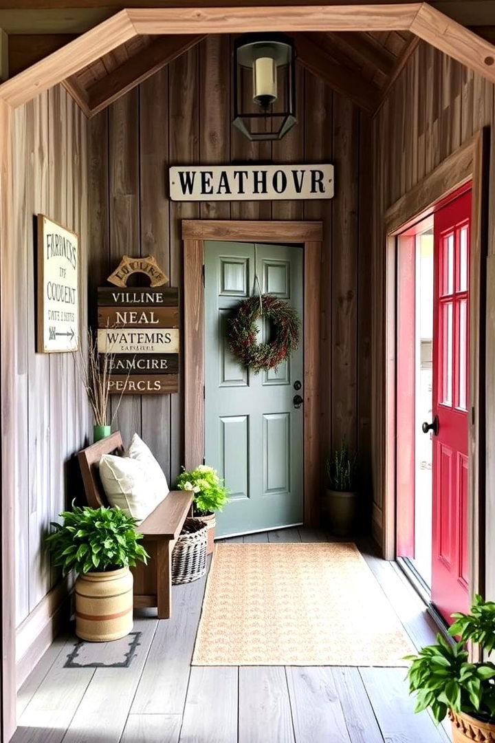 Farmhouse Inspired Entryway - 22 Rustic Interior Design Ideas