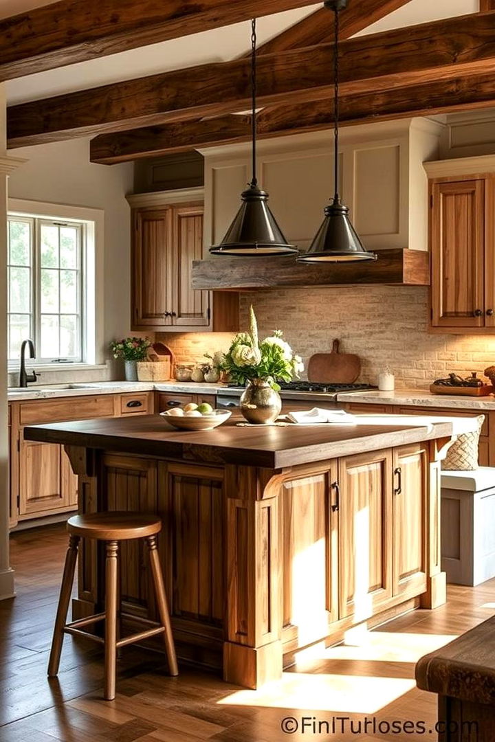 Farmhouse Kitchen Island - 22 Cabin Kitchen Ideas