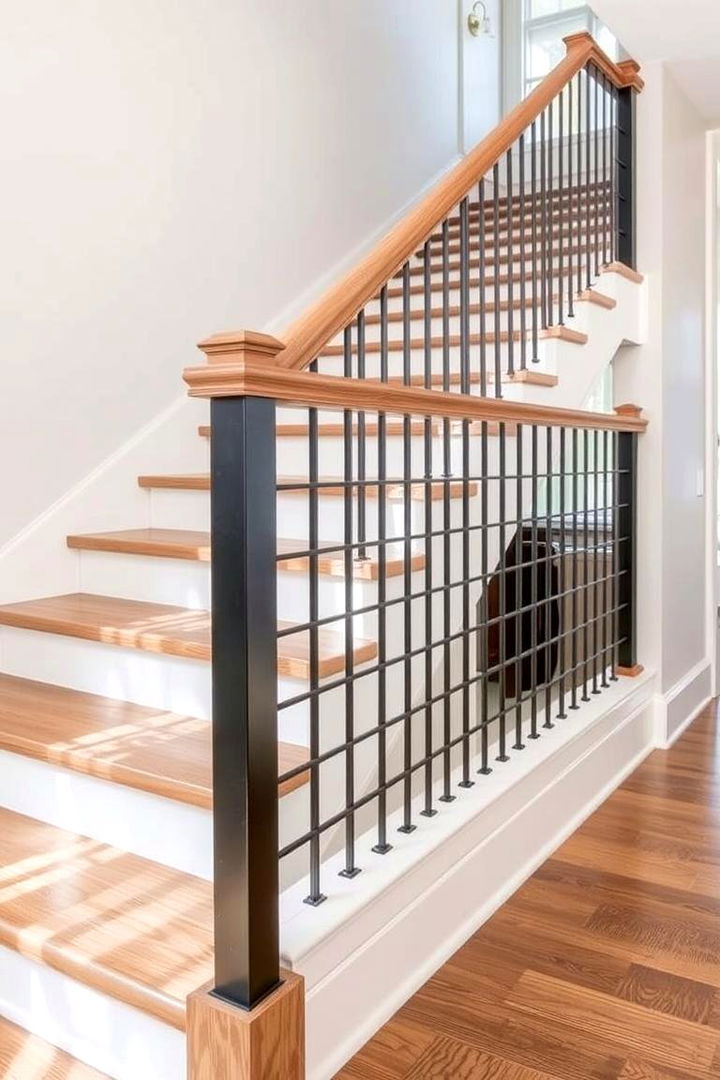 Farmhouse Modern Fusion - 22 Farmhouse Rustic Stair Railing Ideas