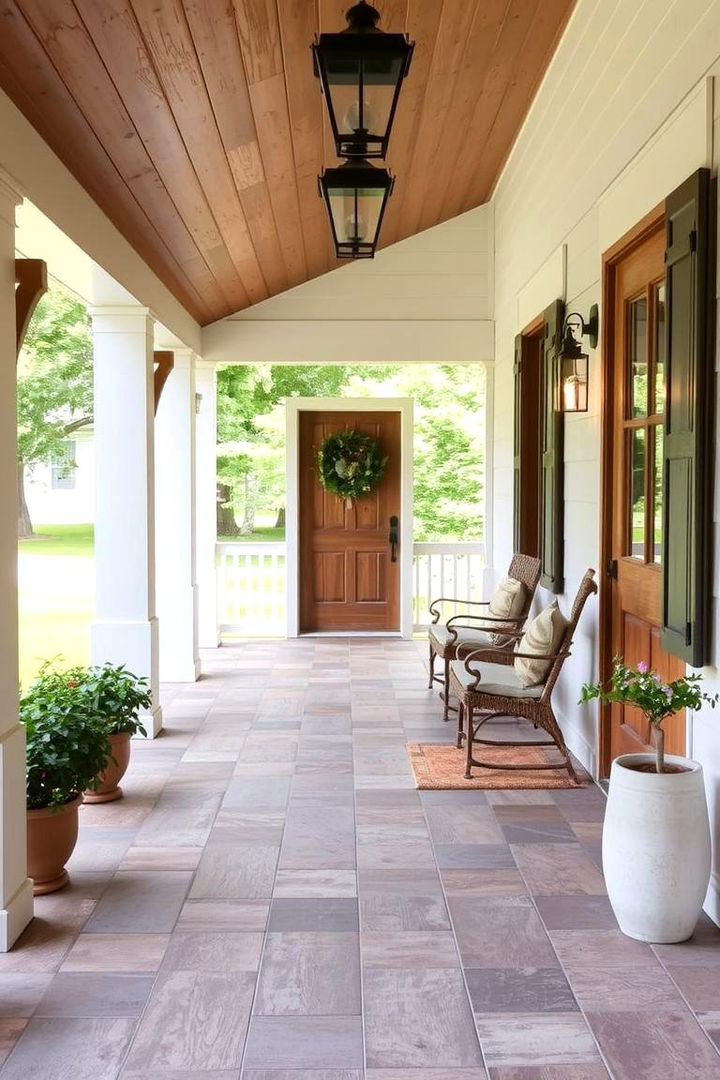 Farmhouse Rustic Aesthetics - 22 Front Porch Tile Ideas