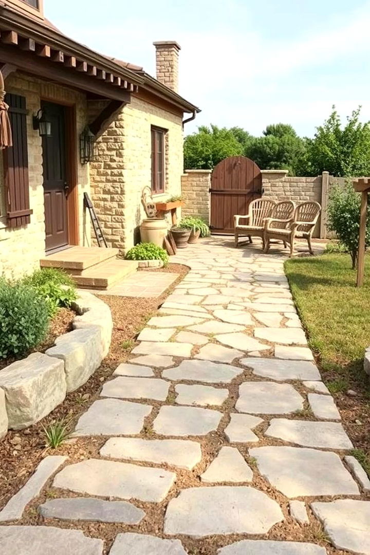Farmhouse Rustic Ambiance - 22 Flagstone Walkway Ideas