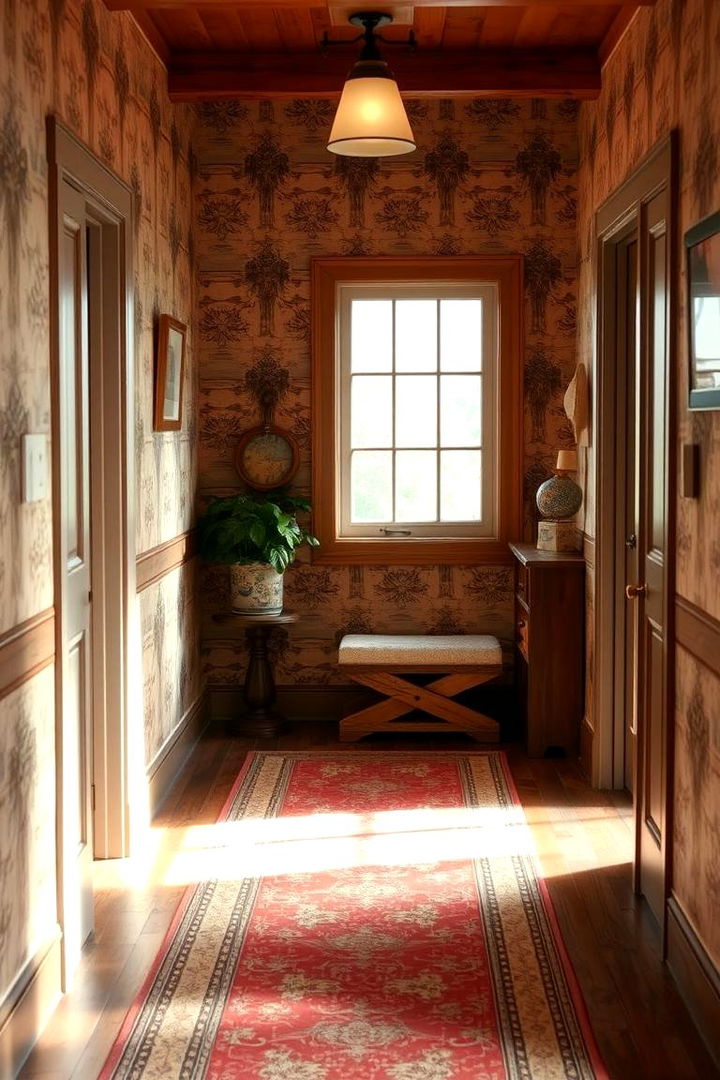 Farmhouse Rustic Warmth - 22 Hallway Wallpaper Ideas