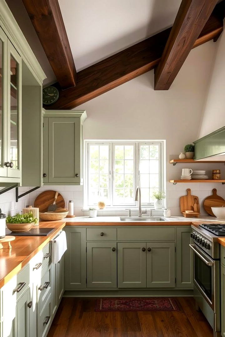 Farmhouse Serenity - 22 Green and Brown Kitchen Ideas