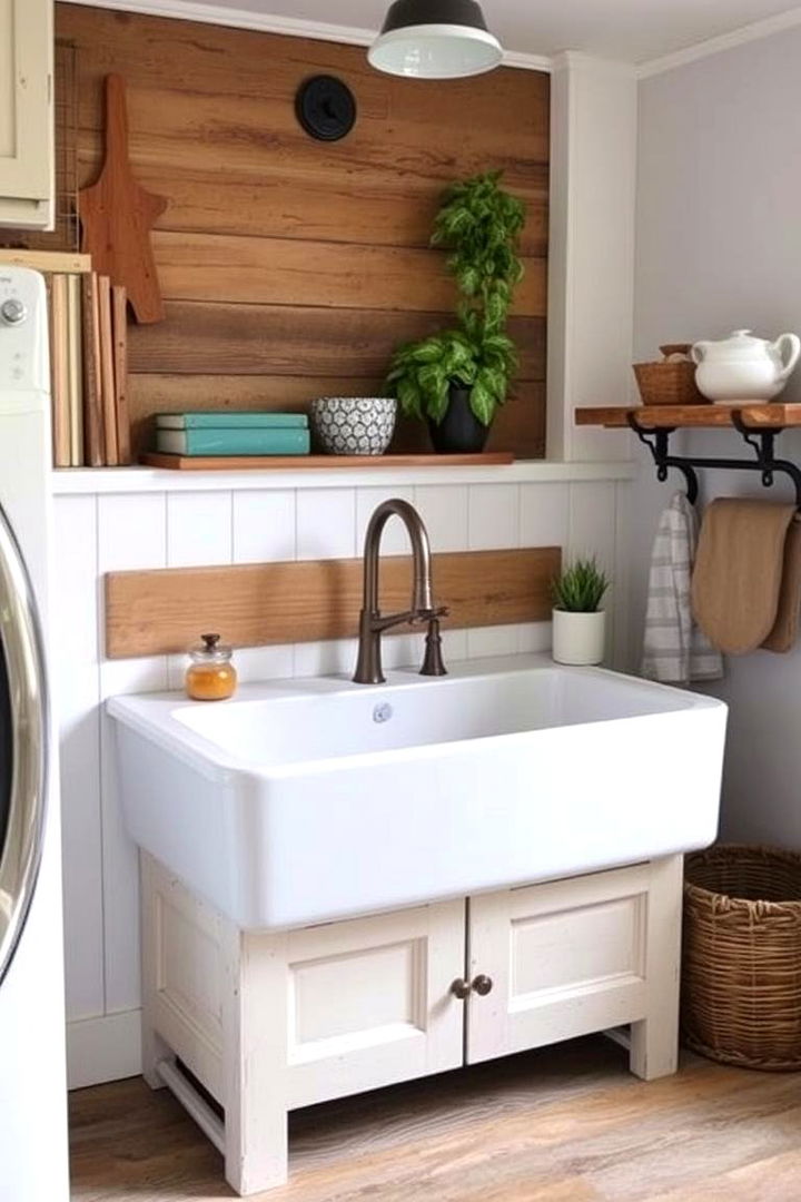 Farmhouse Sink Excellence - 22 Rustic Laundry Room Ideas