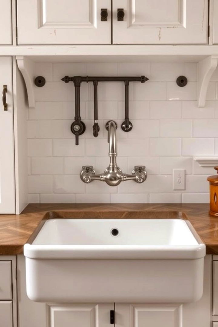 Farmhouse Sink Highlight - 22 Rustic White Kitchen Ideas