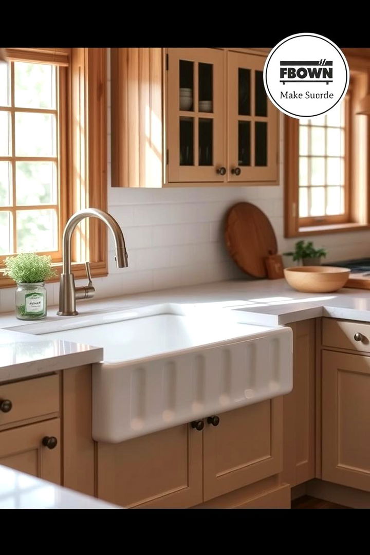 Farmhouse Sink for Authentic Functionality - 22 Craftsman Kitchen Ideas