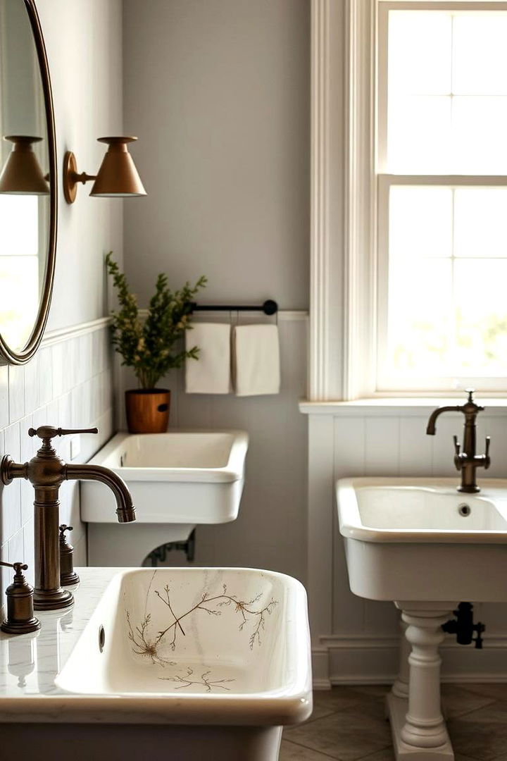 Farmhouse Sinks and Fixtures - 22 Farmhouse Bathroom Ideas