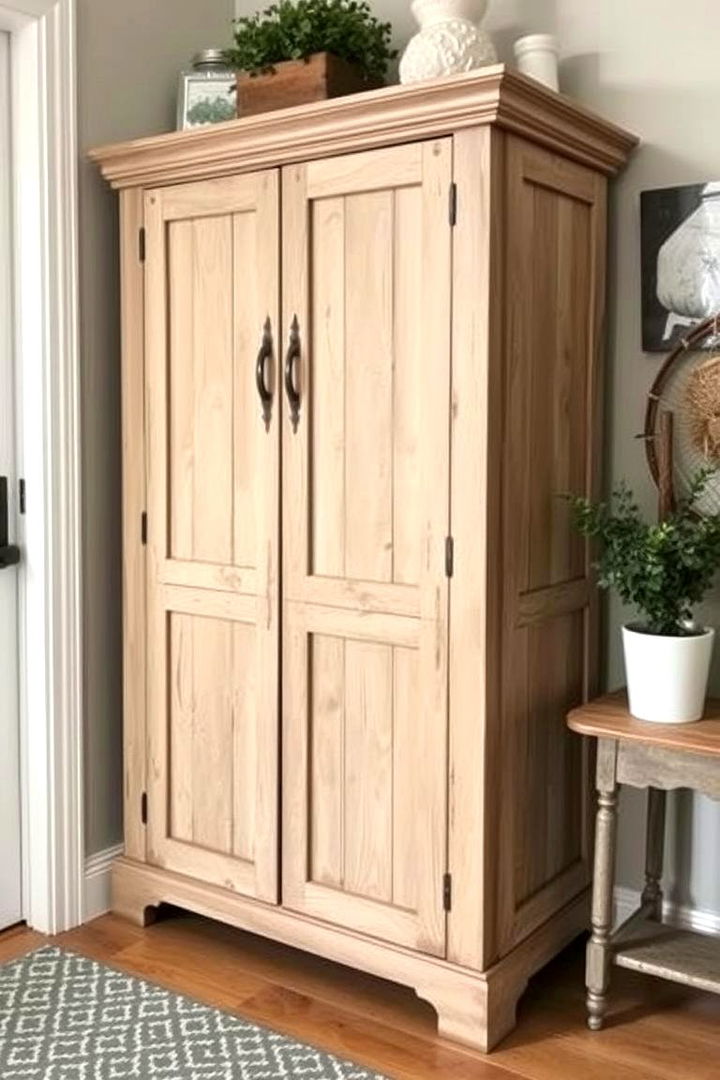 Farmhouse Storage Cabinet - 22 Farmhouse Entryway Ideas