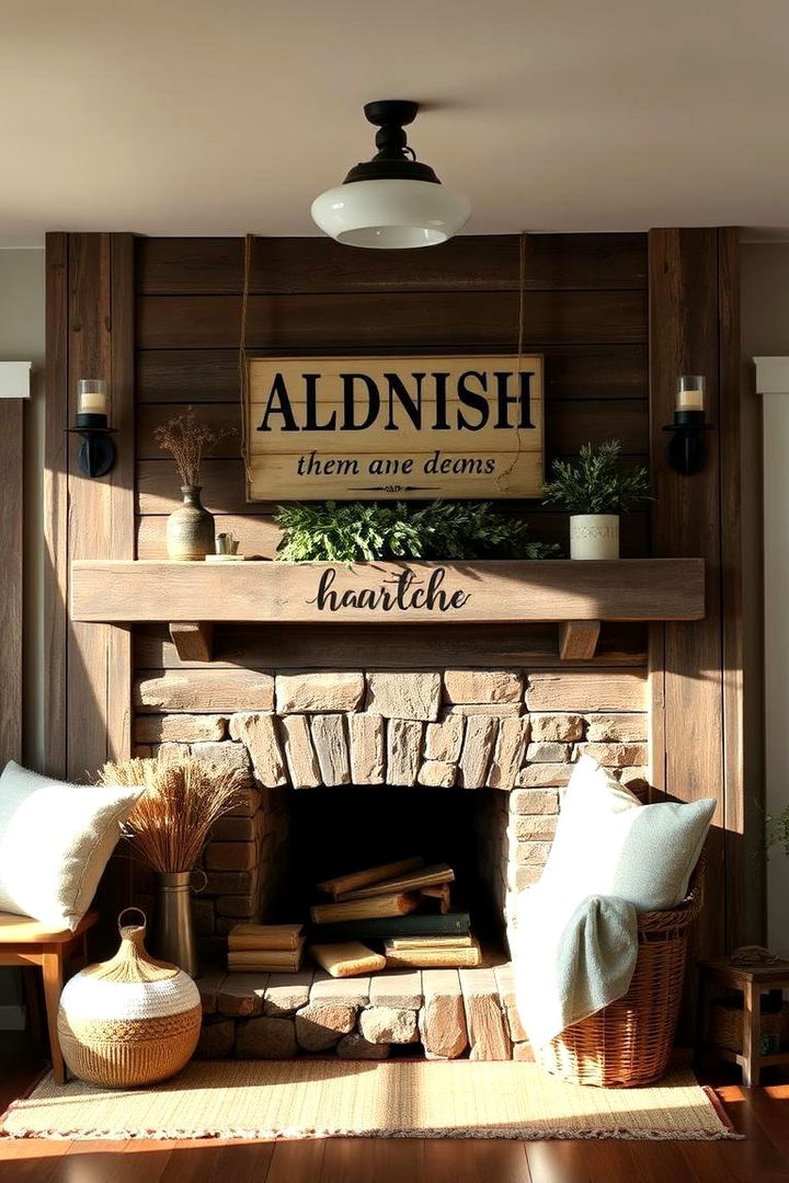 Farmhouse Style - 22 Fireplace Decor Ideas