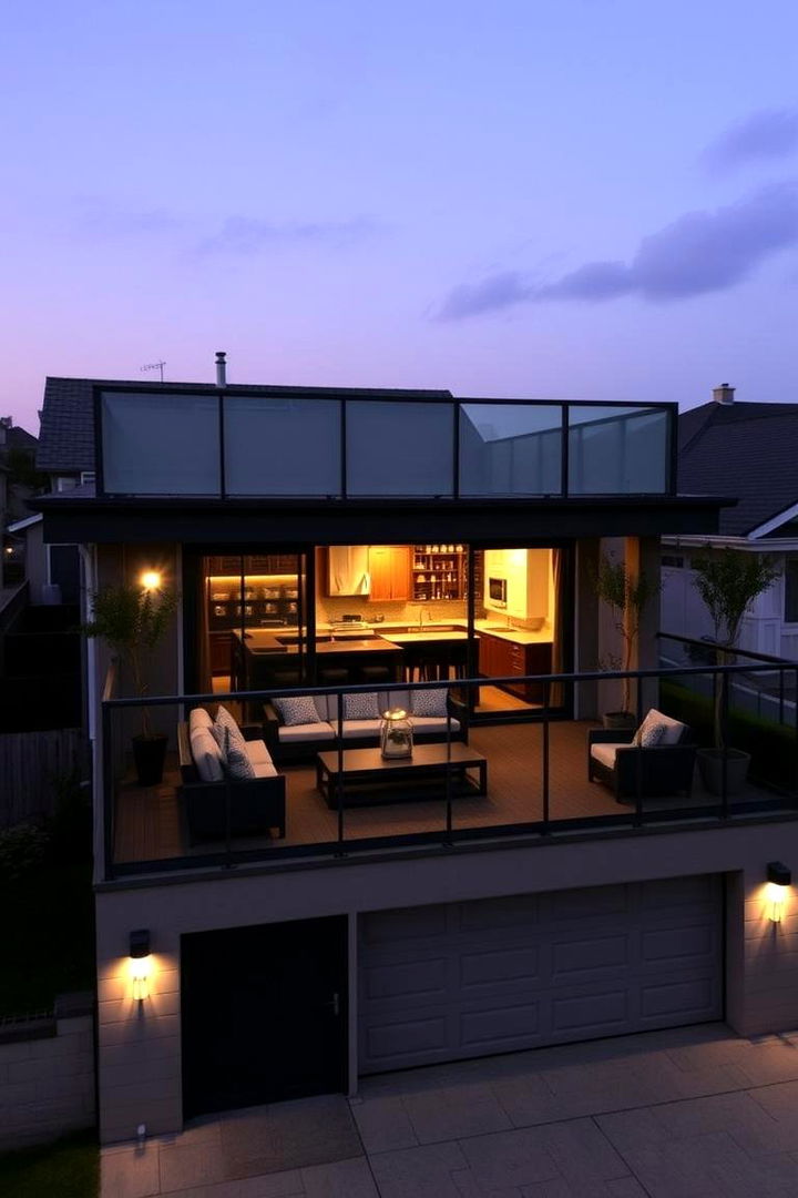 Fashionable Entertainment Space - 22 Balcony Over Garage Ideas