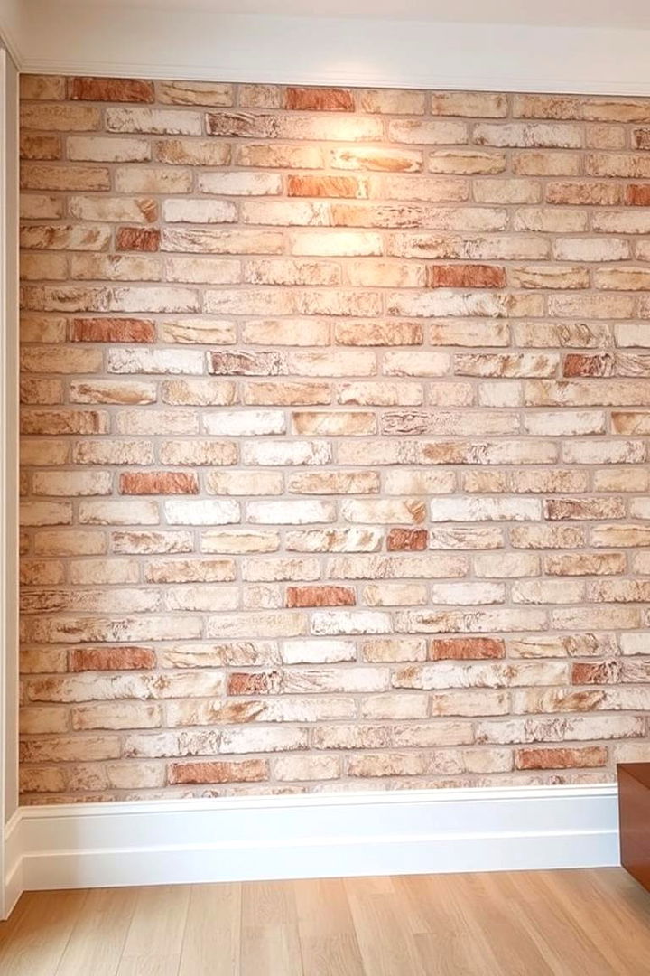 Faux Brick Accent Wall - 22 Brick Wallpaper Ideas
