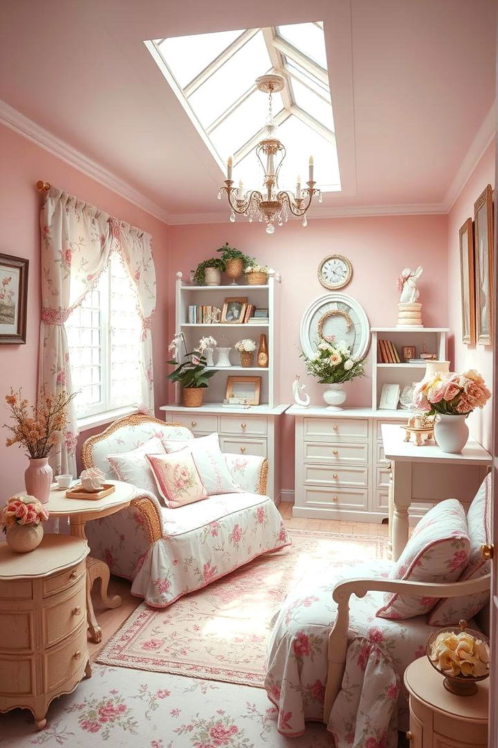 Feminine Floral Pink Patterns - 22 Pink Bedroom Ideas