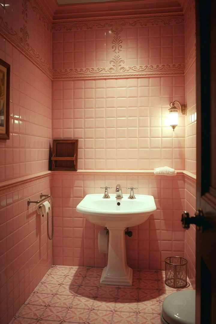 Feminine Flourish - 22 Pink Tile Bathroom Ideas