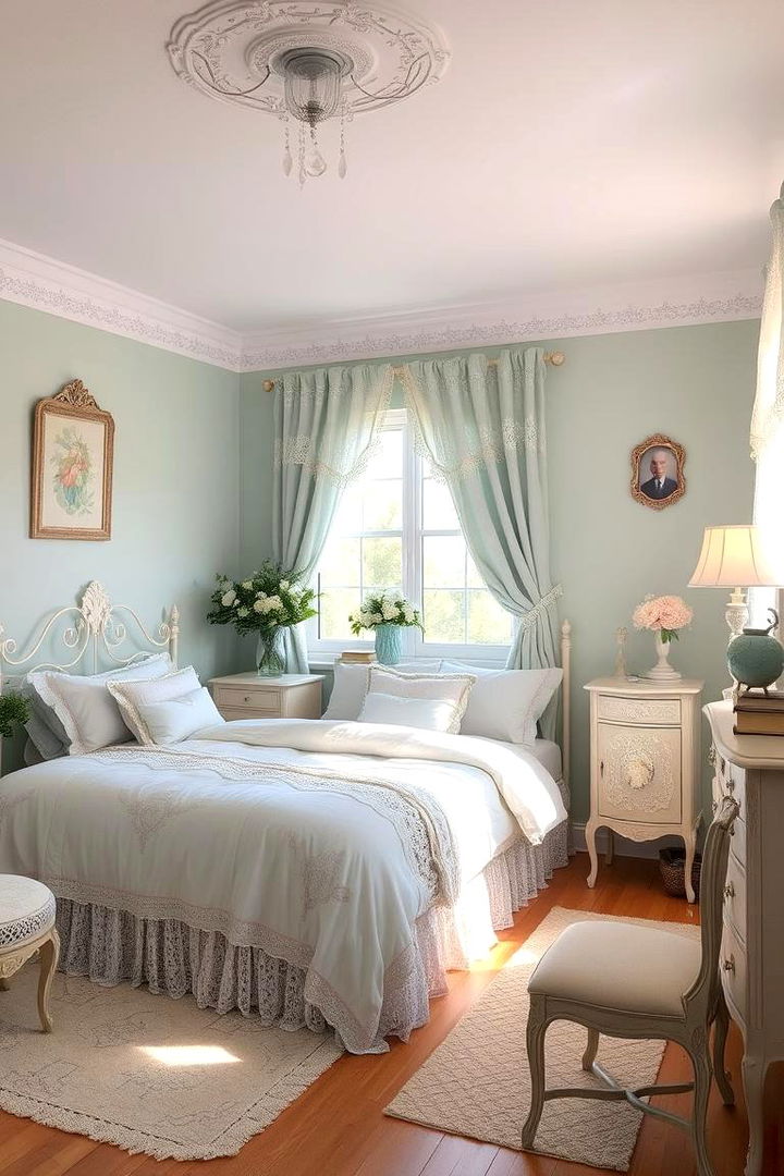Feminine Touch with Sage Accents - 22 Sage Green Bedroom Ideas