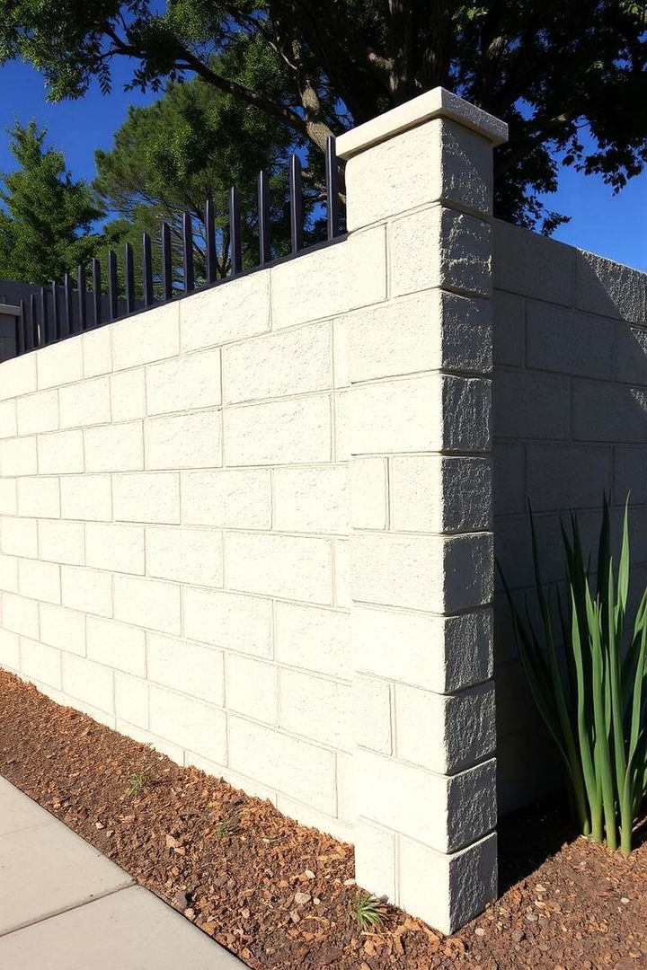 Fencing Accent - 22 Cinder Block Garden Ideas