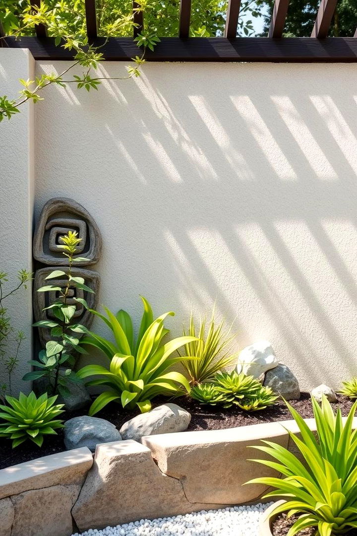 Feng Shui Inspired Garden Wall - 22 Garden Wall Ideas