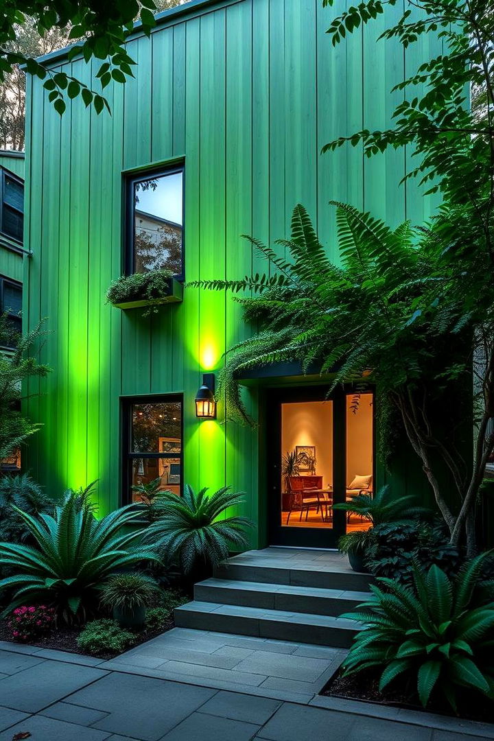 Fern Delight - 22 Green Exterior House Paint Ideas