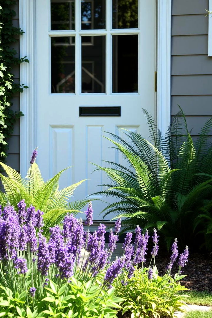 Fern and Lavender Courtyard Mix - 22 Lavender Front Door Ideas