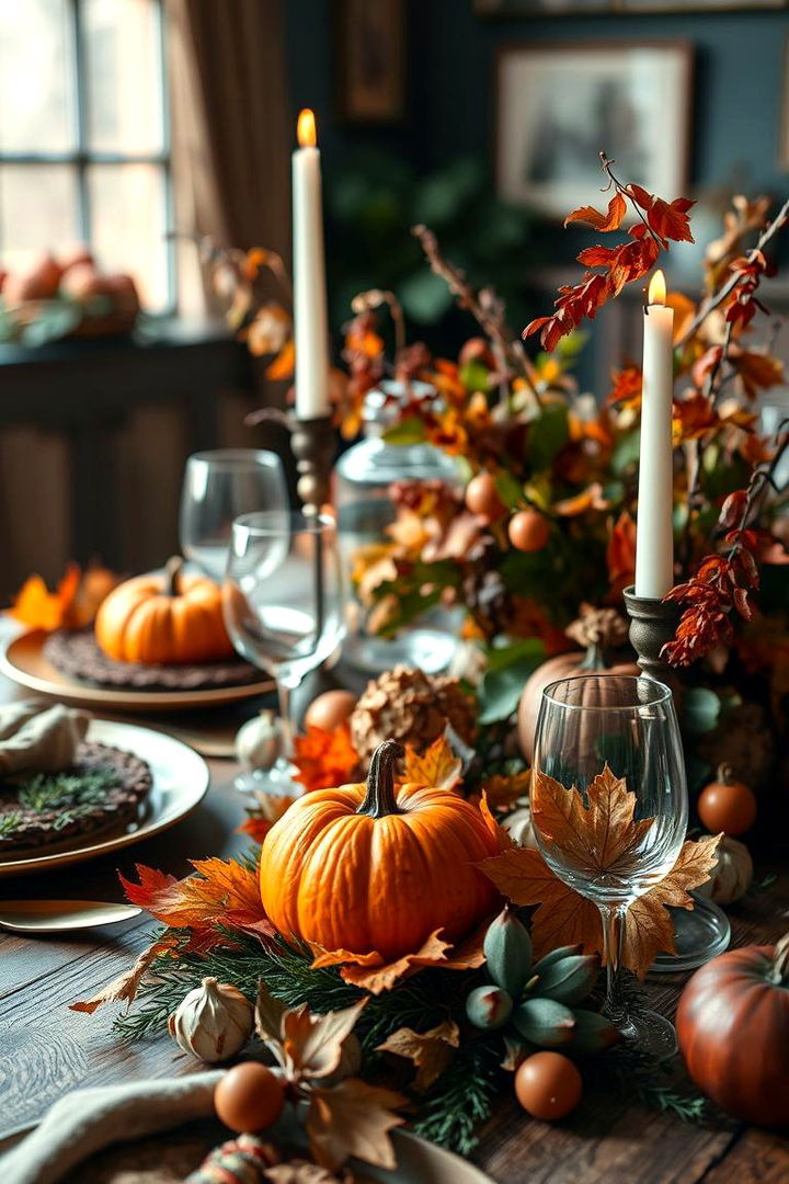 Festive Seasonal Elements - 22 Wedding Table Decoration Ideas
