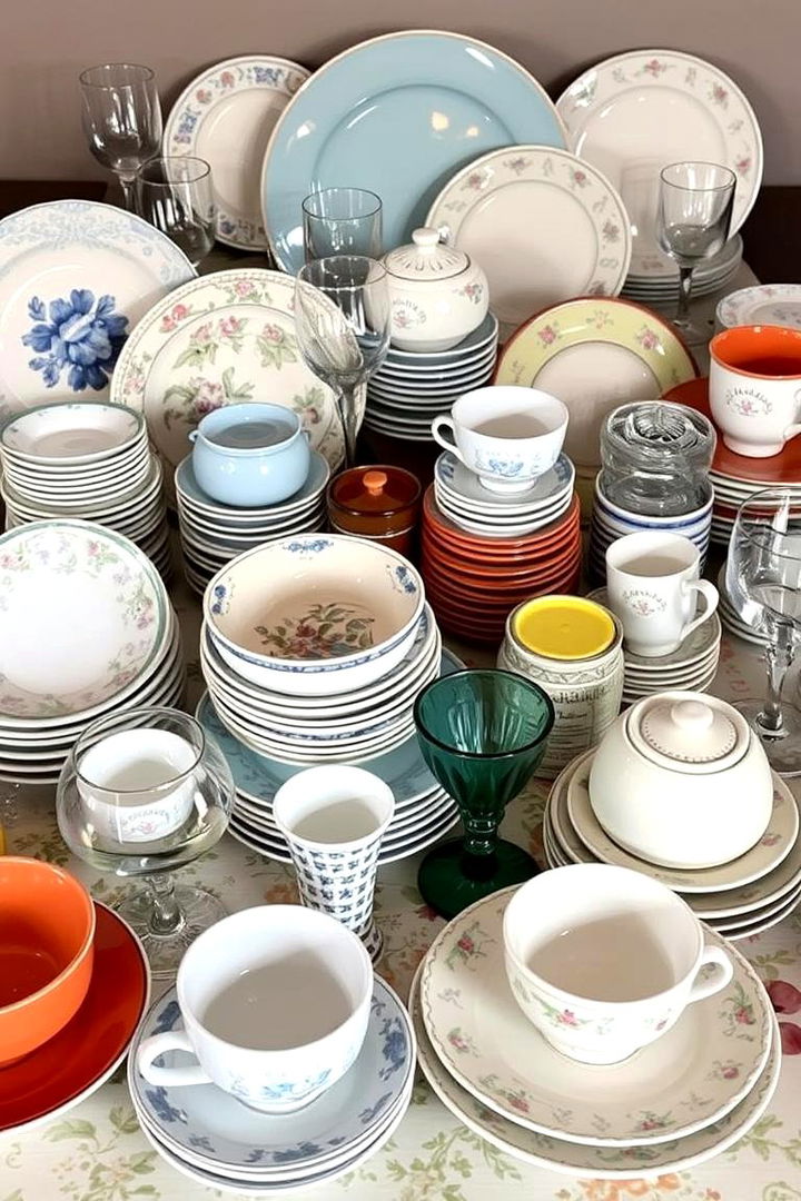 Festive Tableware Mix - 22 thanksgiving table decor ideas