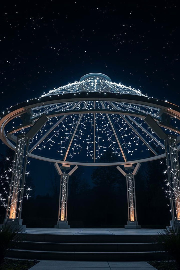 Fiber Optic Light Wonders - 22 Gazebo Lighting Ideas