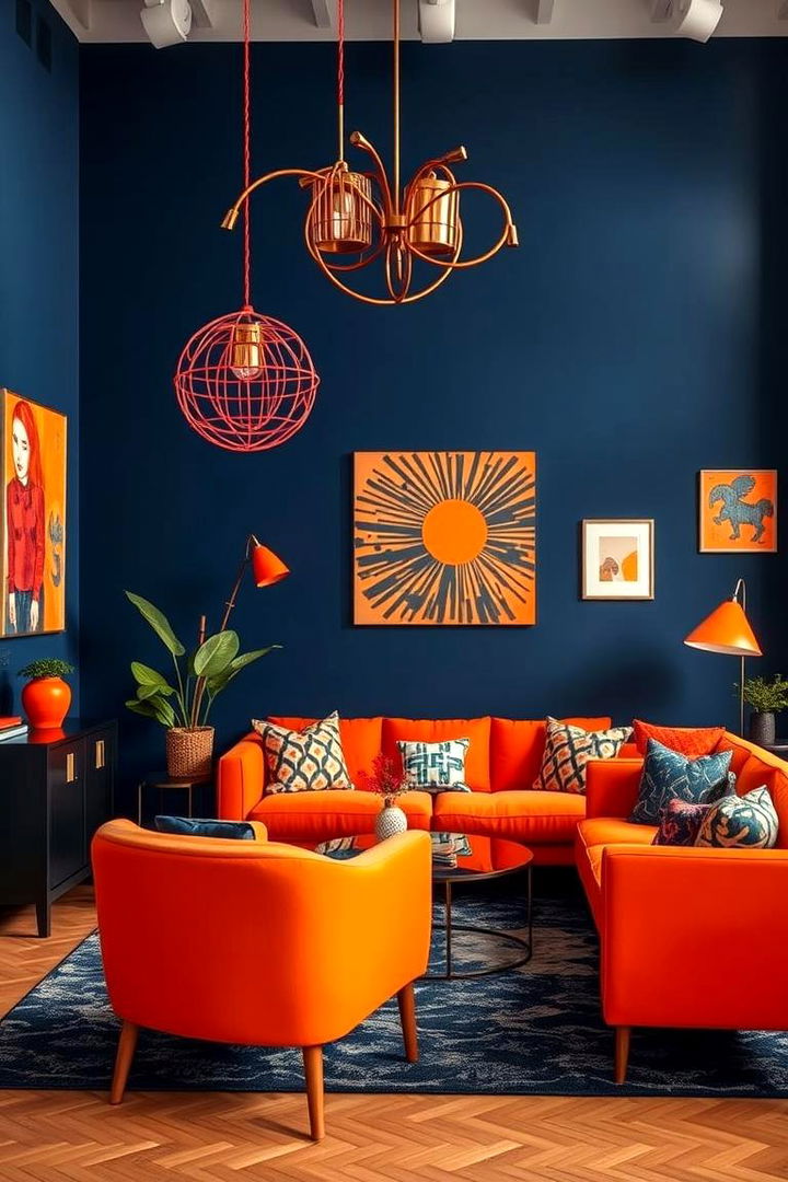 Fiery Orange Pop - 22 Designer-approved Colors That Go With Navy Blue