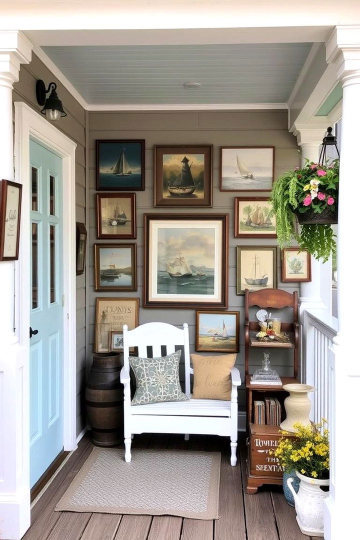 Final Touches with Personal Art and Keepsakes - 22 Small Cape Cod Front Porch Ideas