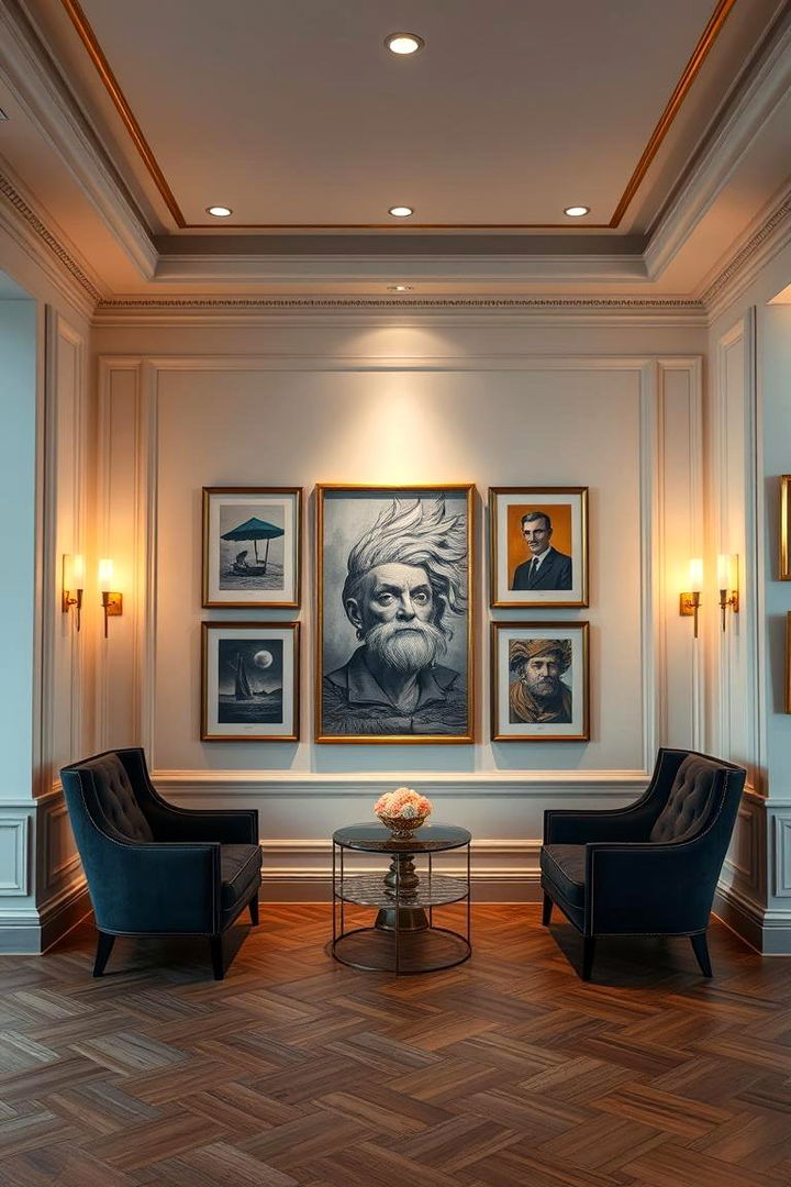Fine Art Elements Adding Creative Flair - 22 Cream and Gold Living Room Ideas