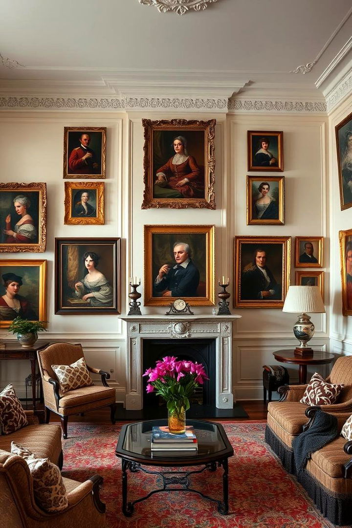 Fine Art and Portraits - 22 Traditional Living Room Ideas